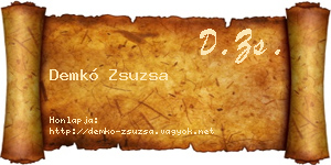 Demkó Zsuzsa névjegykártya